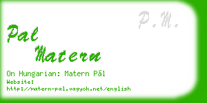 pal matern business card